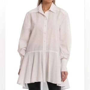 Avec Les Filles Women's Cotton Drop-Waist Shirt Dress - Size S NWT